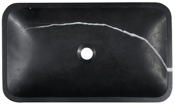 Sapho - Lavoar BLOK 60 x 35 cm pentru blat, piatră/negru mat