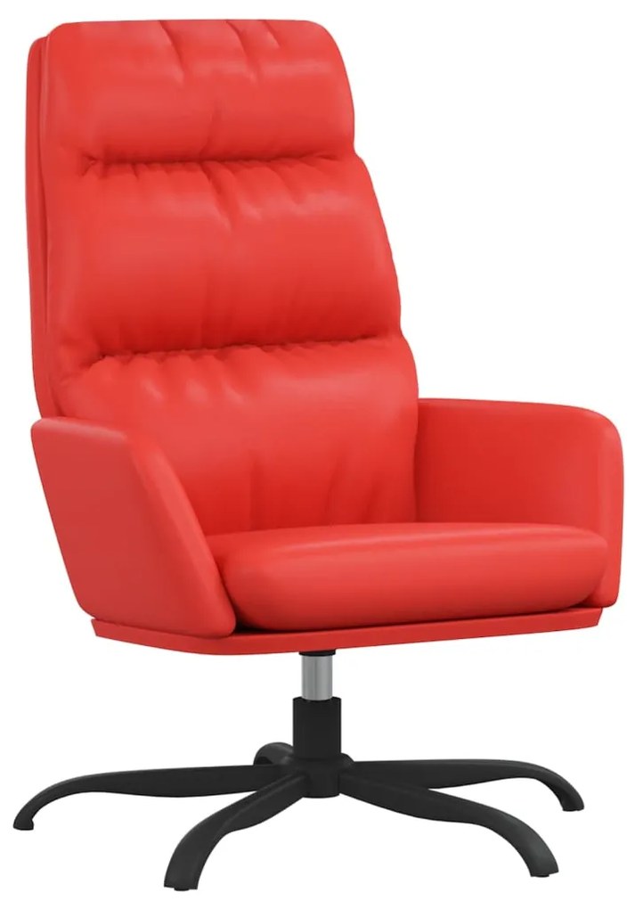 341146 vidaXL Scaun de relaxare, roșu, piele ecologică