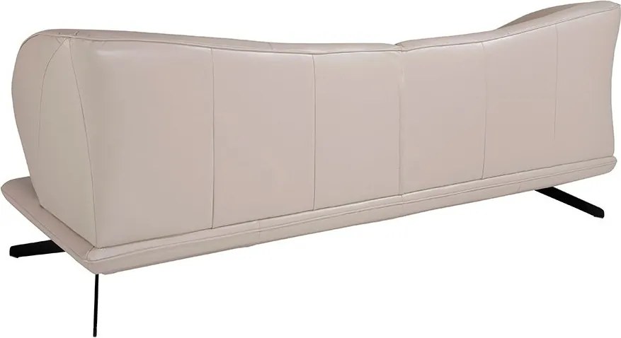 Canapea 3 locuri eleganta cu spatar original Cowhide leather taupe grey