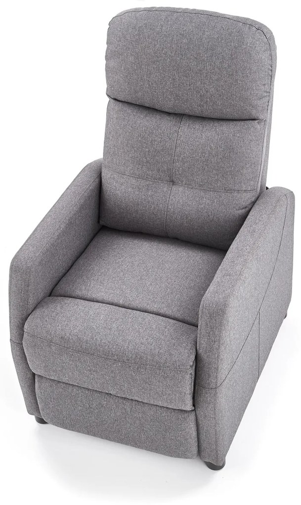 Fotoliu recliner Felipe stofa gri H103 cm