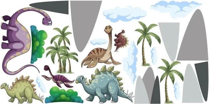 Autocolant pentru copii lumea pierdută a dinozaurilor 60 x 120 cm