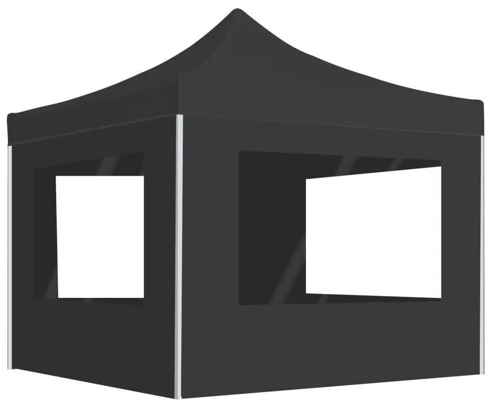 vidaXL Cort de petrecere pliabil cu pereți, antracit, 2x2 m, aluminiu