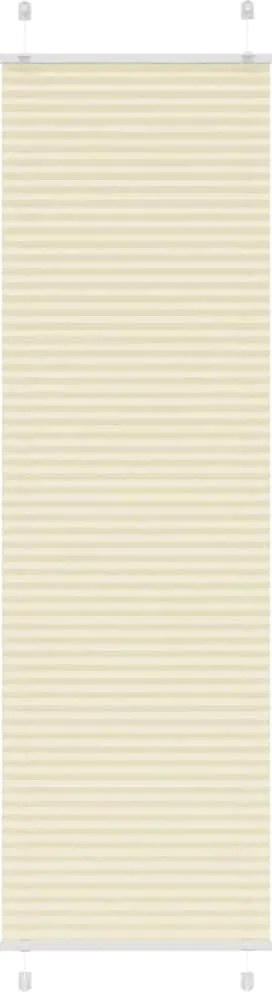 vidaXL Jaluză plisată Crem 55x200 cm Lățime țesătură 54,4 cm