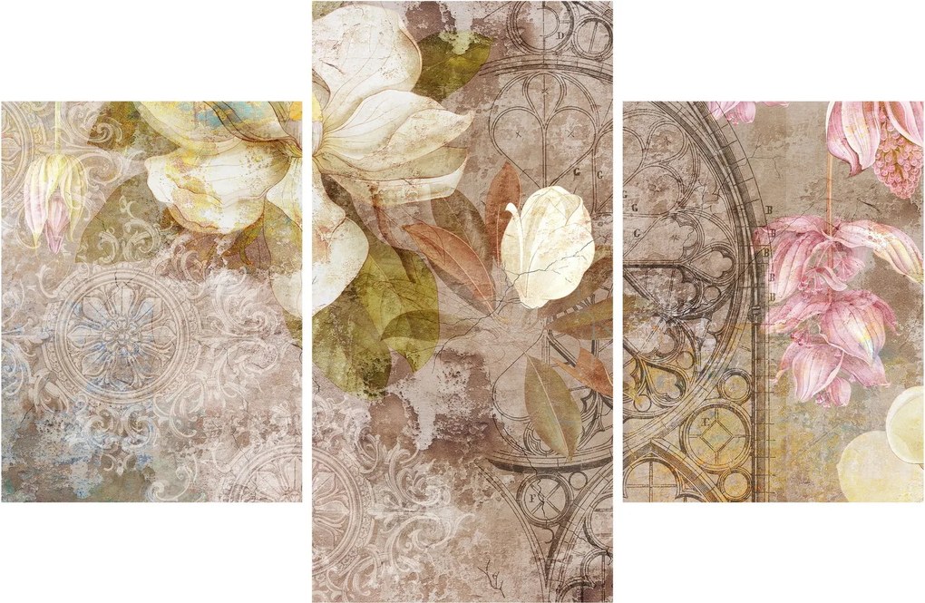 Tablou - Ornament de flori (90x60 cm)
