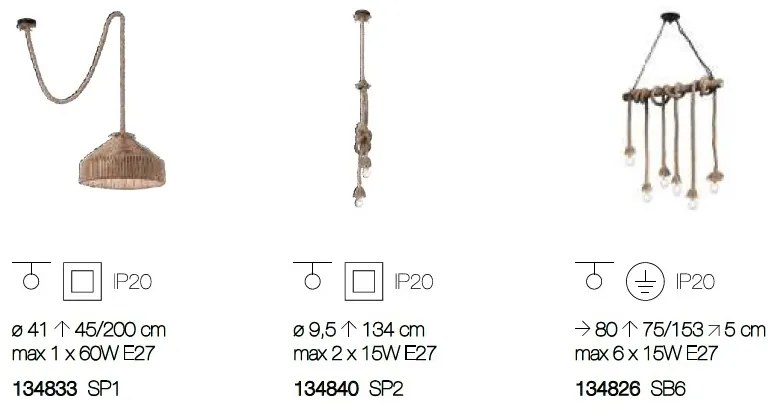 Lustra design rustic CANAPA SP6 134826