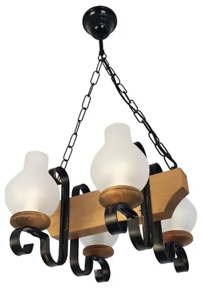 Lustră pe lanț Brilagi QUEEN 4xE14/40W/230V fag