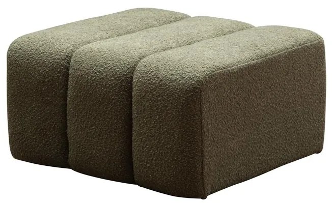 Taburet verde, din textil, Nasrine