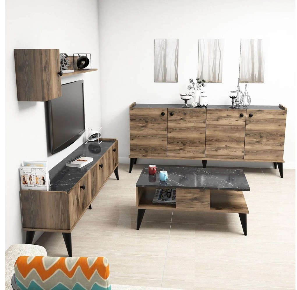 Mobilier living Lydie 2 (Nuc + marmură). 1088211