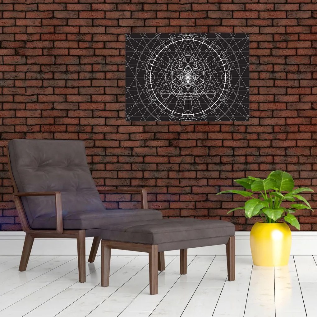 Tablou - Abstracție cu ceas (70x50 cm)