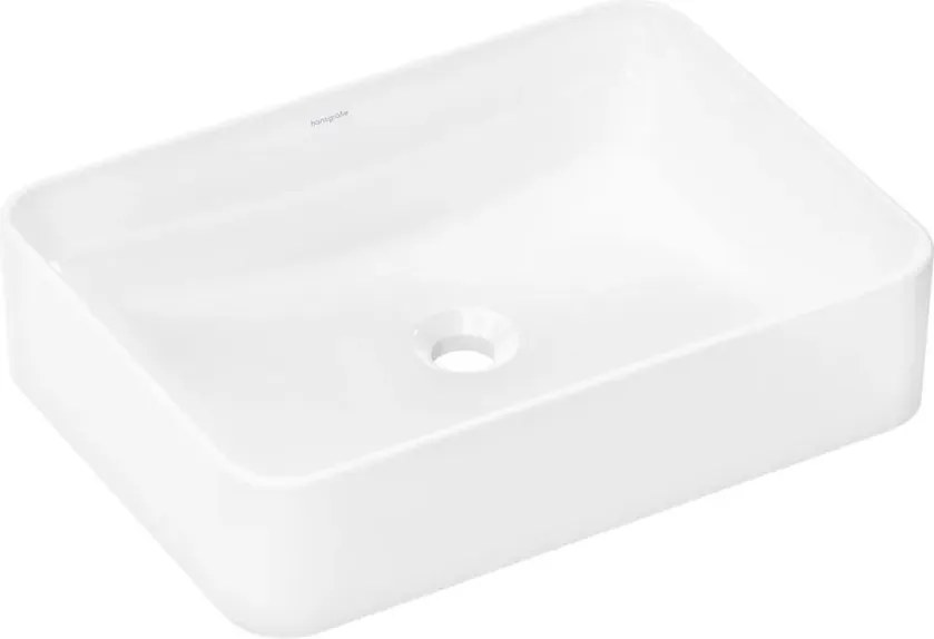 Lavoar pe blat Hansgrohe Xuniva Q 55x40 cm alb lucios