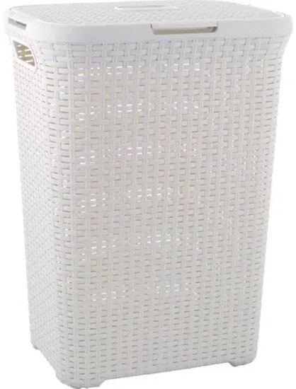 Cos rufe, 2 manere, capac, crem, 60 L, 44x34x61 cm, Curver