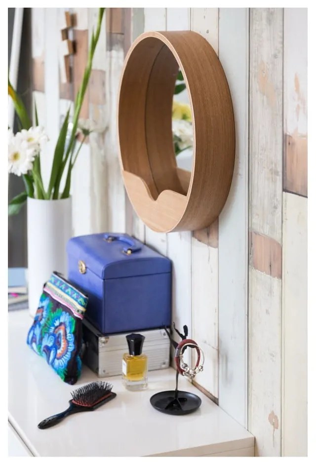 Oglindă cu spațiu depozitare Zuiver Round Wall, ⌀ 40 cm