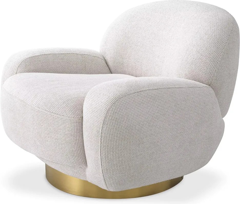 Fotoliu pivotant design elegant LUX Udine, lyssa off-white 116066 HZ