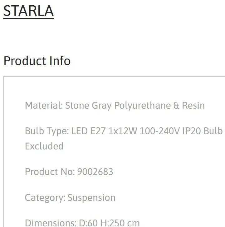 Lustra suspendata design decorativ STARLA NVL-9002683