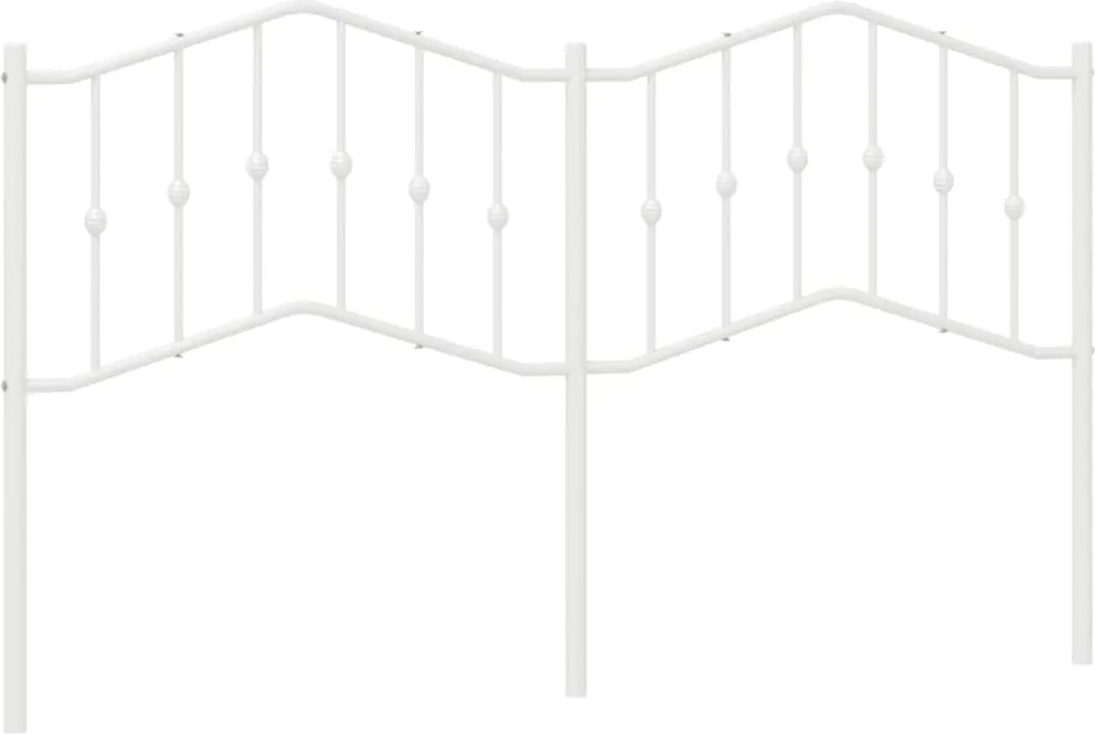 vidaXL Tăblie de pat de schimb metalică, alb, 160 cm