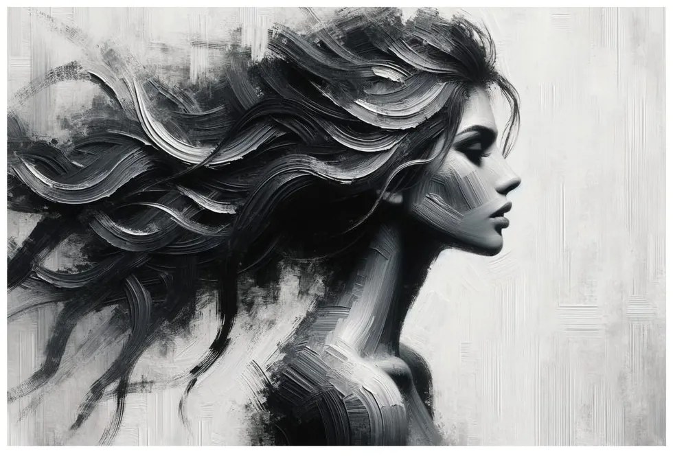 Tablou siluetă feminină misterioasă
