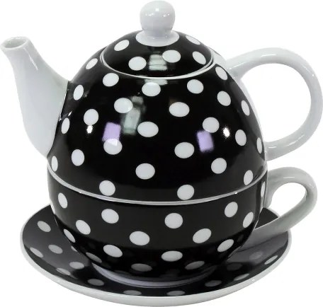 Ceainic cu ceasca dots h15 cm