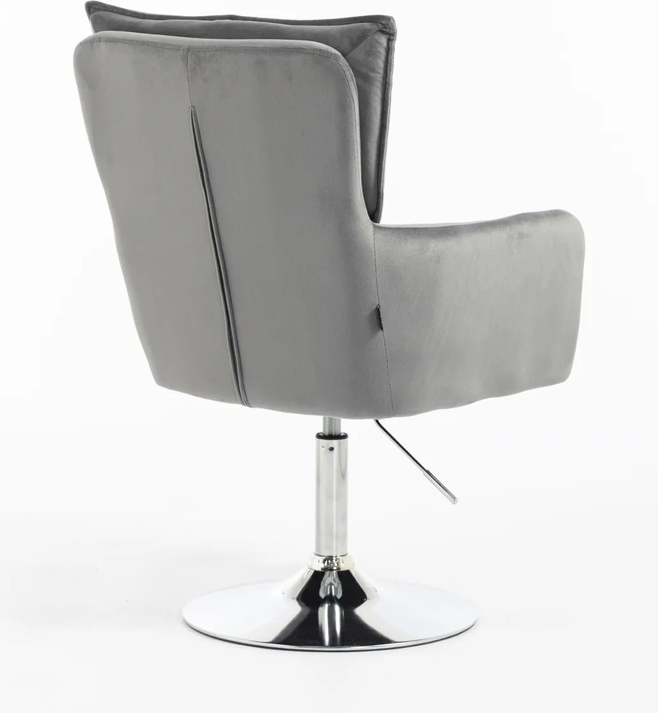 HR250N Scaun Catifea Grafit Bază Cromata