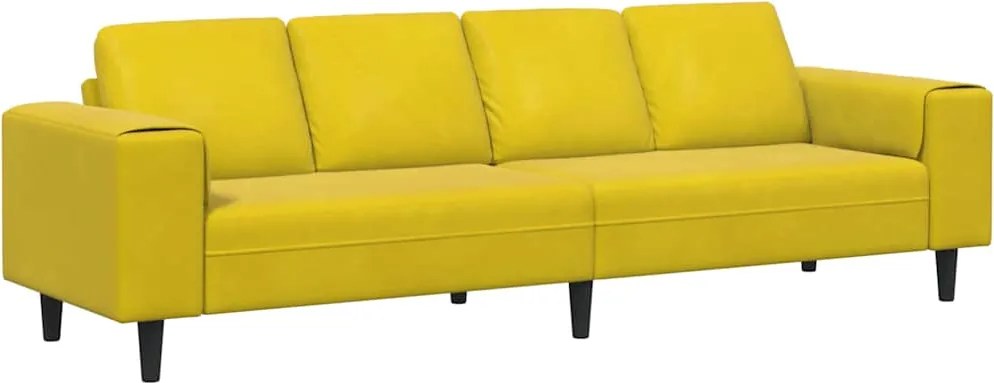 vidaXL Canapea pentru living Galben 250 x 77 x 76 cm