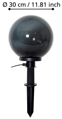 Lampă de exterior MONTEROLLO SMOKE 1xE27/40W/230V d. 30 cm IP44 Eglo 900202