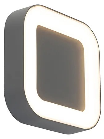 Lampă de perete și plafon gri pătrat IP54 - Ariel