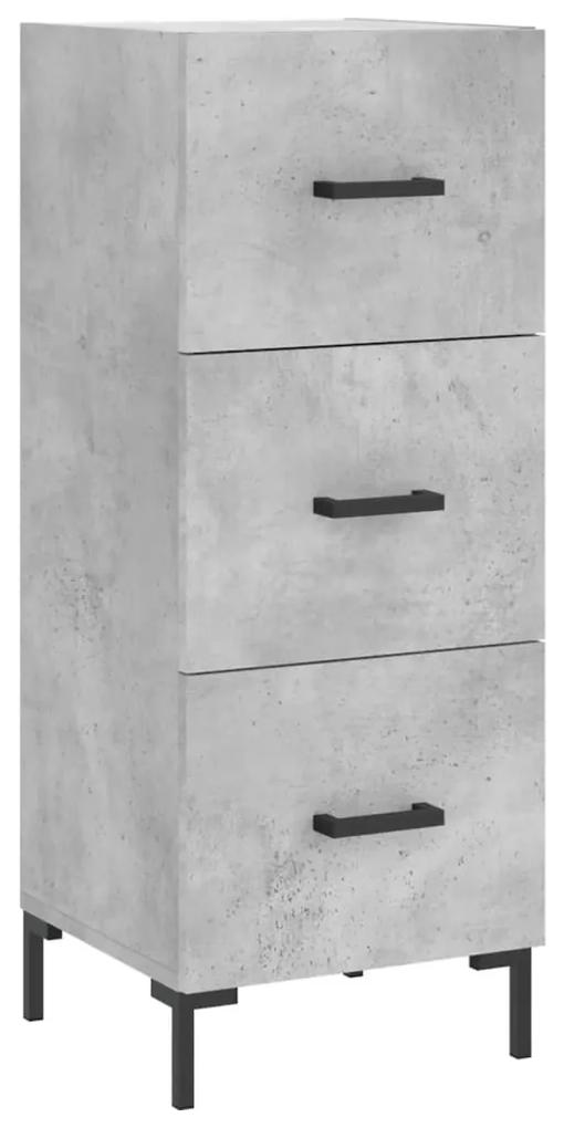 828608 vidaXL Servantă, gri beton, 34,5x34x90 cm, lemn compozit