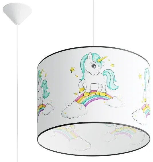 Lustră pe cablu pentru copii Sollux SL.1413 UNICORN 1xE27/15W/230V d. 40 cm