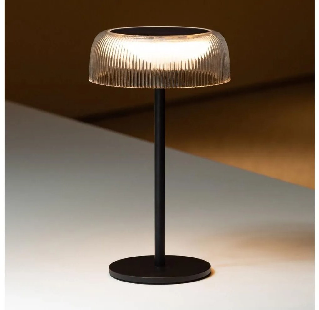 Lampă LED solară reîncărcabilă dimabilă Zuma Line DT33111 BLUET LED/2,5W/2000 mAh IP44 negru