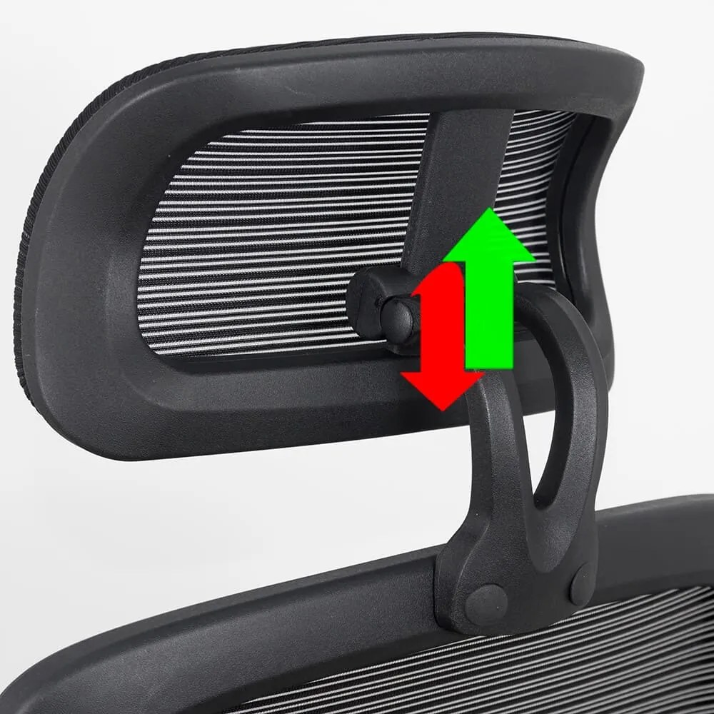 Scaun ergonomic SYYT 9509 negru, mesh complet și șezut reglabil