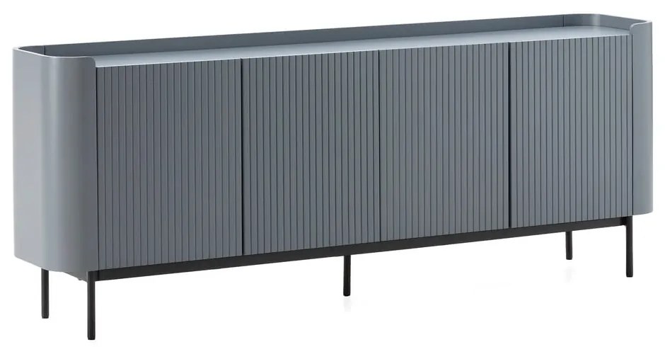 Comodă albastru prăfuit 200x80x40 cm Willa – MOME