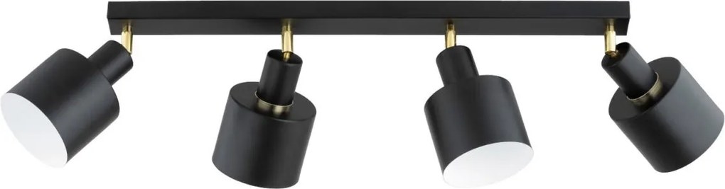 Spot ZORENA 4xE27/15W/230V negru