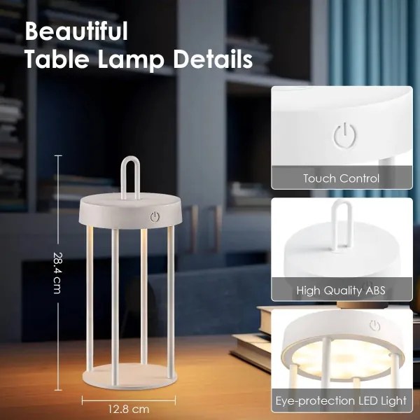 Lampă de masă tactilă LED, dimabilă, reîncărcabilă, pentru exterior GENTLE LED/1,5W/3,7V 3000 mAh IP44 albă