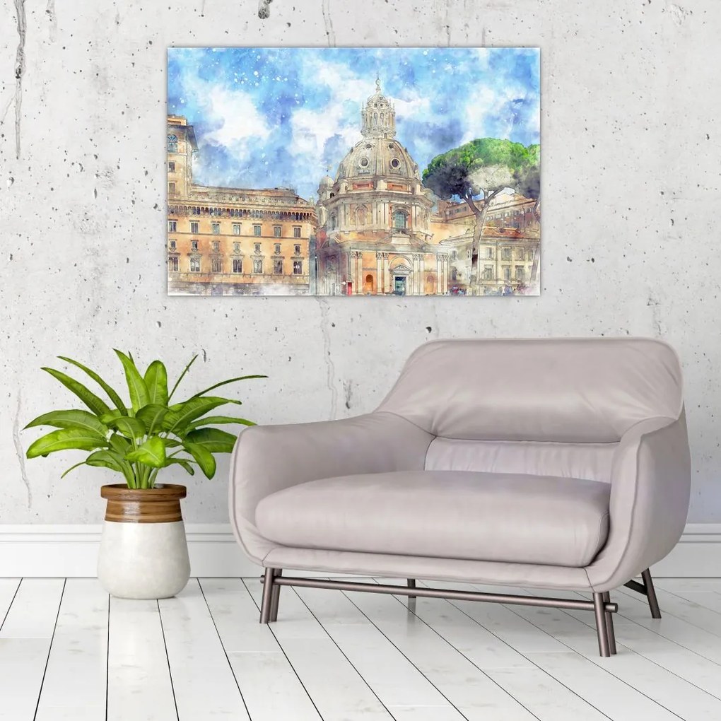 Tablou - Biserica Santa Maria di Loreto, Roma, Italia (90x60 cm)