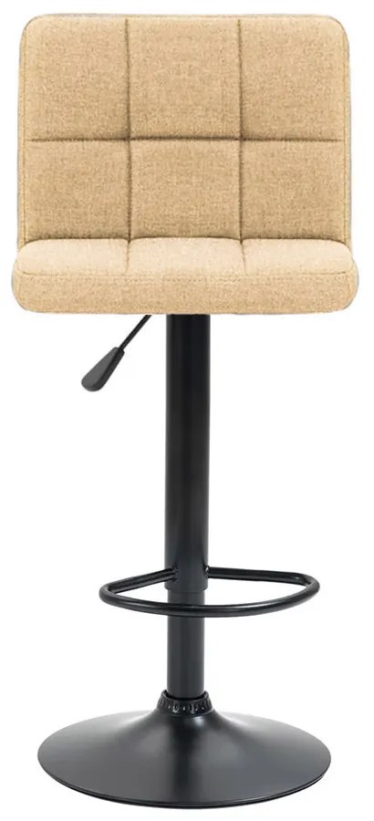 Scaune de bar tapitate 2 buc, bej