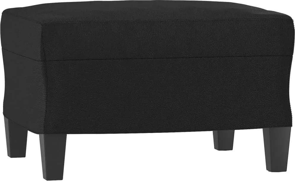 vidaXL Taburet, negru, 60x50x41 cm, piele ecologică