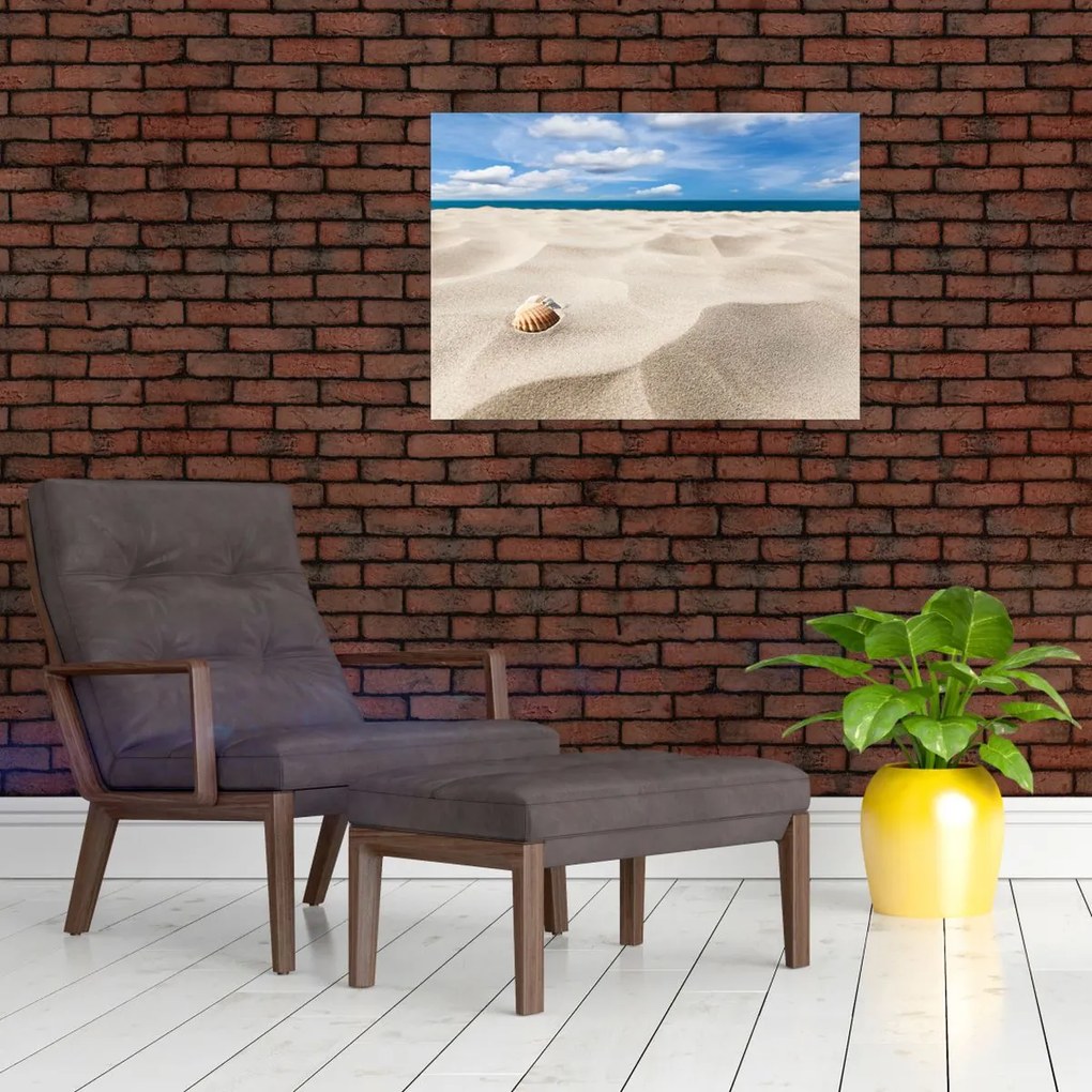 Tablou - Scoici pe plajă (70x50 cm)