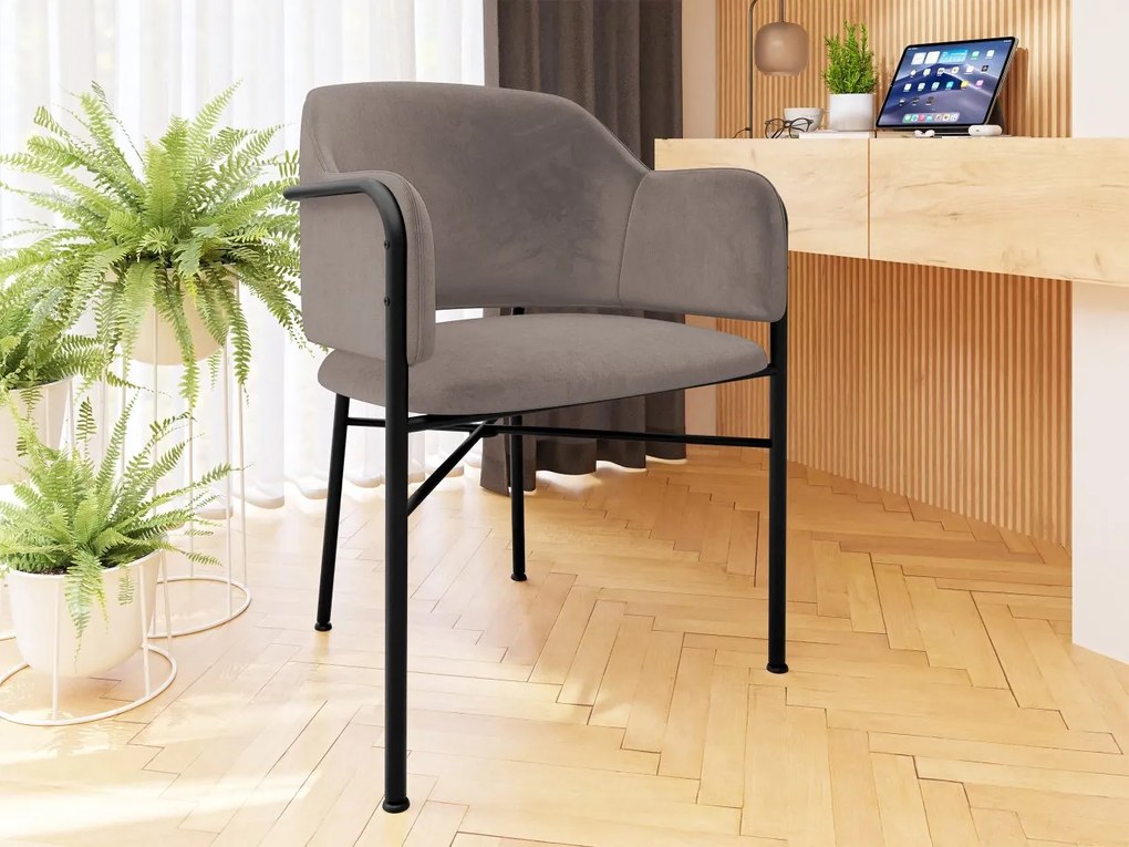 Scaun sufragerie Uzparona (maro deschis + Negru) . 1103521