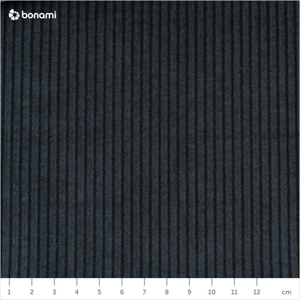 Canapea neagră/gri antracit cu tapițerie din catifea reiată 200 cm Lean – Karup Design