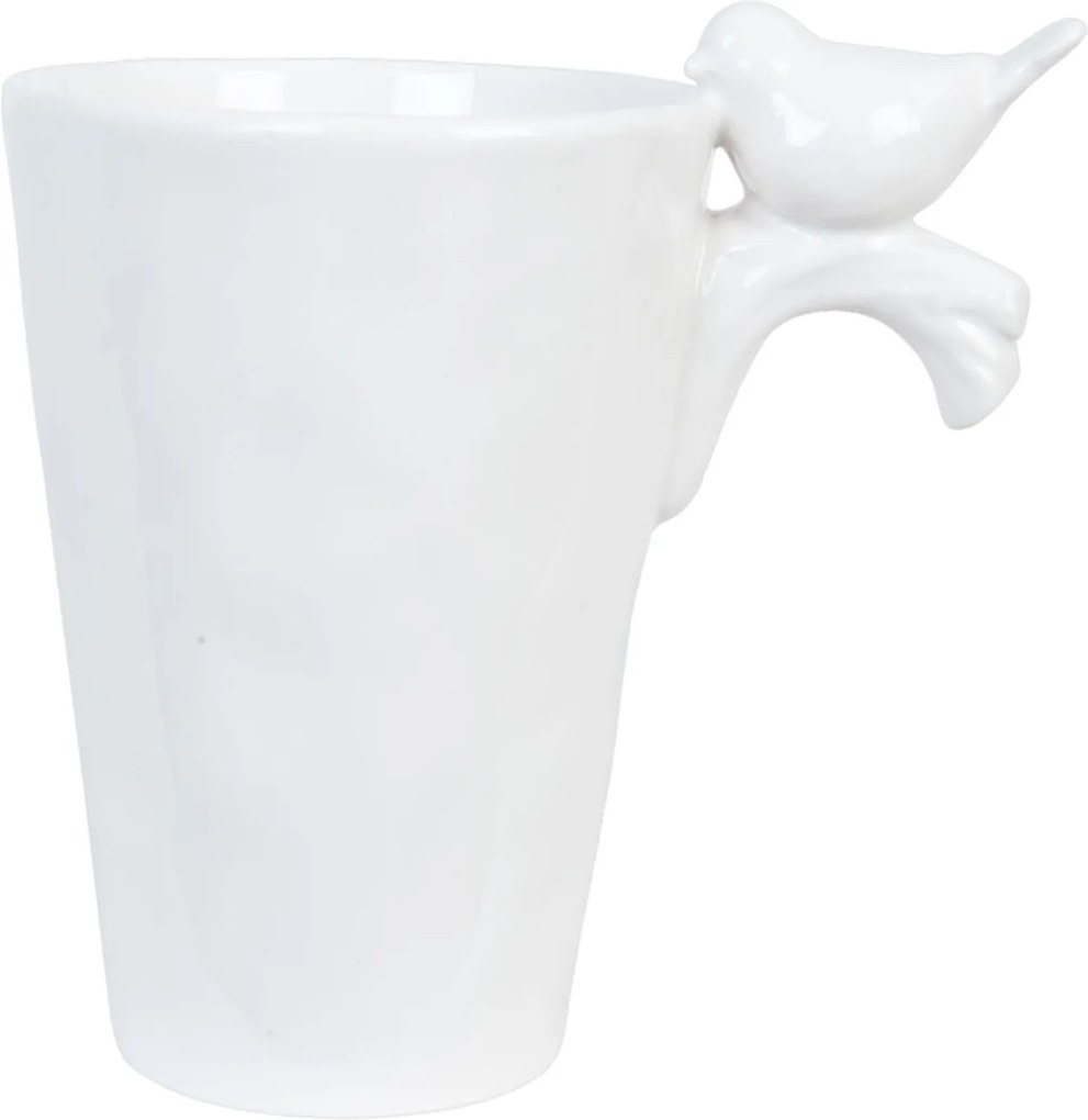 Cana ceramica alba Bird 13*9*12 cm - 0,35 L