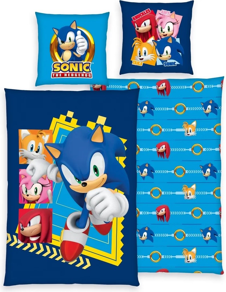 Lenjerie de pat din bumbac Herding Sonic, 135 x 200 cm, 80 x 80 cm