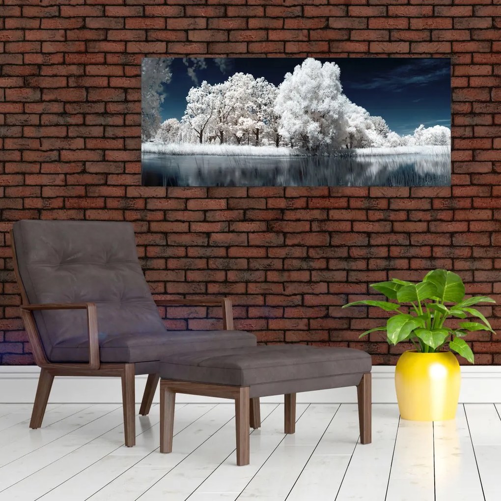 Tablou - Albă ca Zăpada Albă ca Zăpada Copaci (120x50 cm)