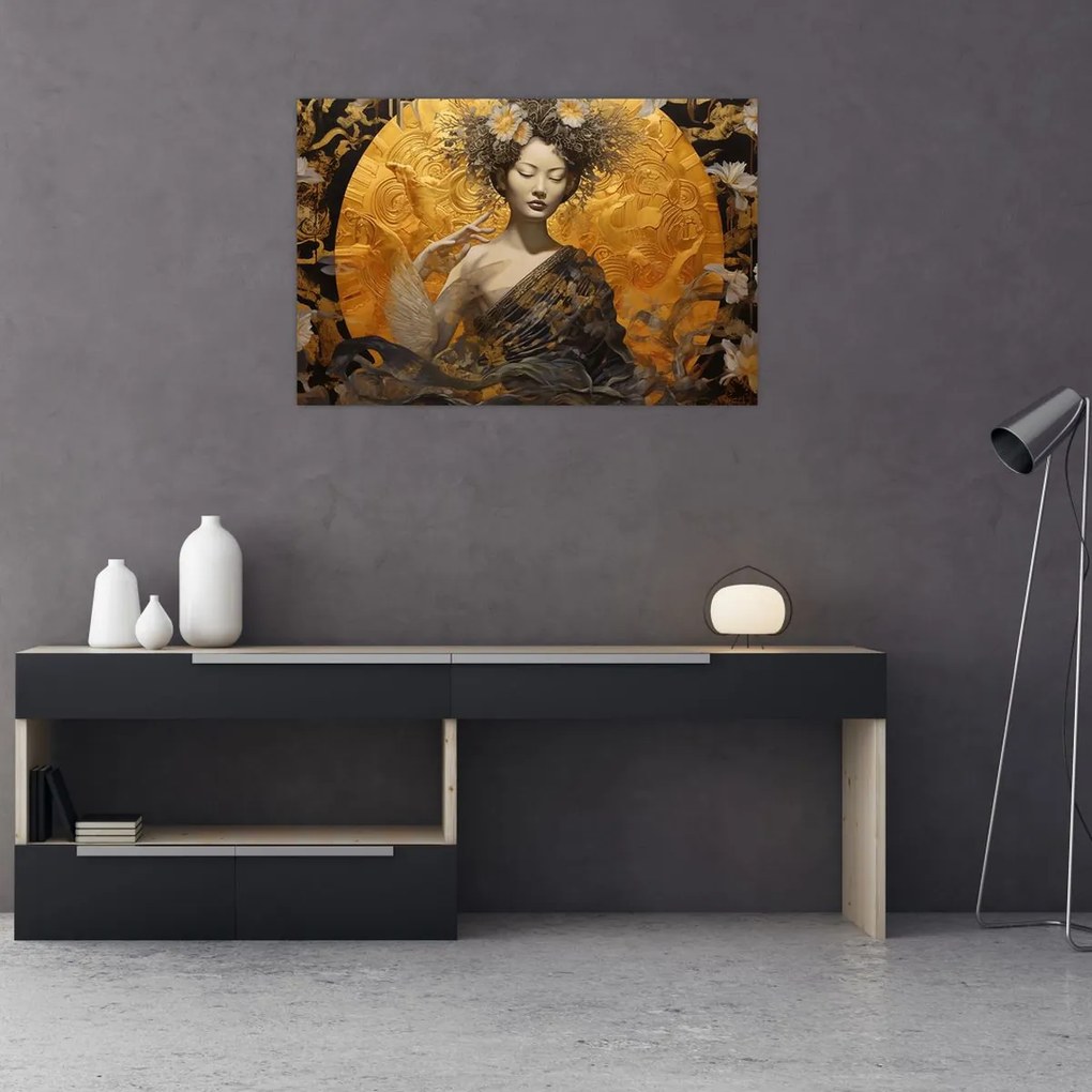 Tablou - Doamnă japoneză (90x60 cm)