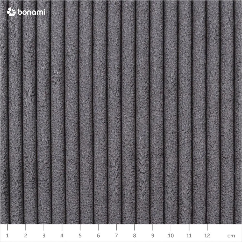 Pat matrimonial gri închis tapițat fără somieră 140x200 cm Mattis Cord – Meise Möbel