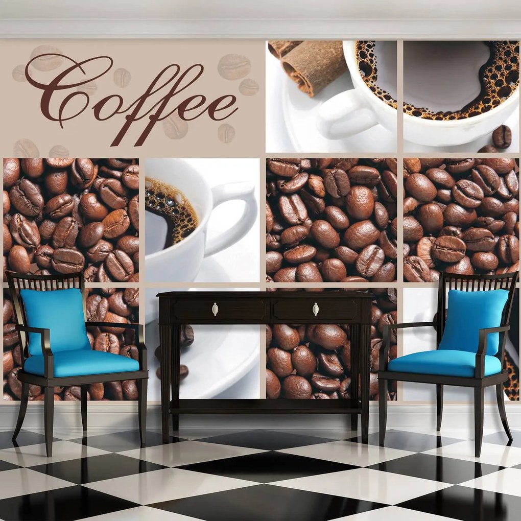 Fototapet - Cafea - inscripție (254x184 cm)