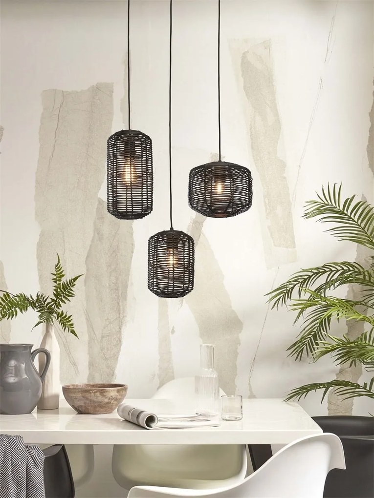 Lustra/Pendul eco din ratan Tanami tube L, bl