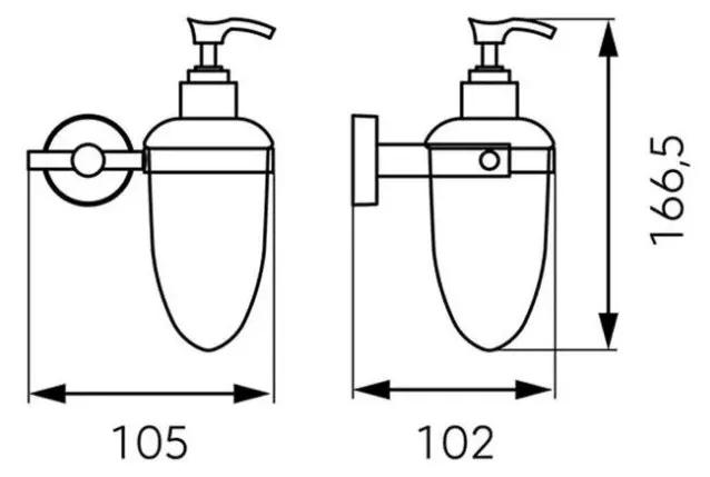 Dispenser sapun lichid Ferro Mephisto, crom - 6855.0