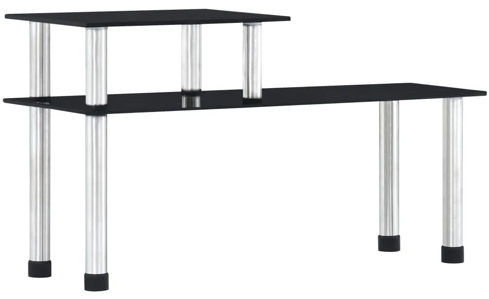 vidaXL Raft de bucătărie, negru, 45x16x26 cm, sticlă securizată