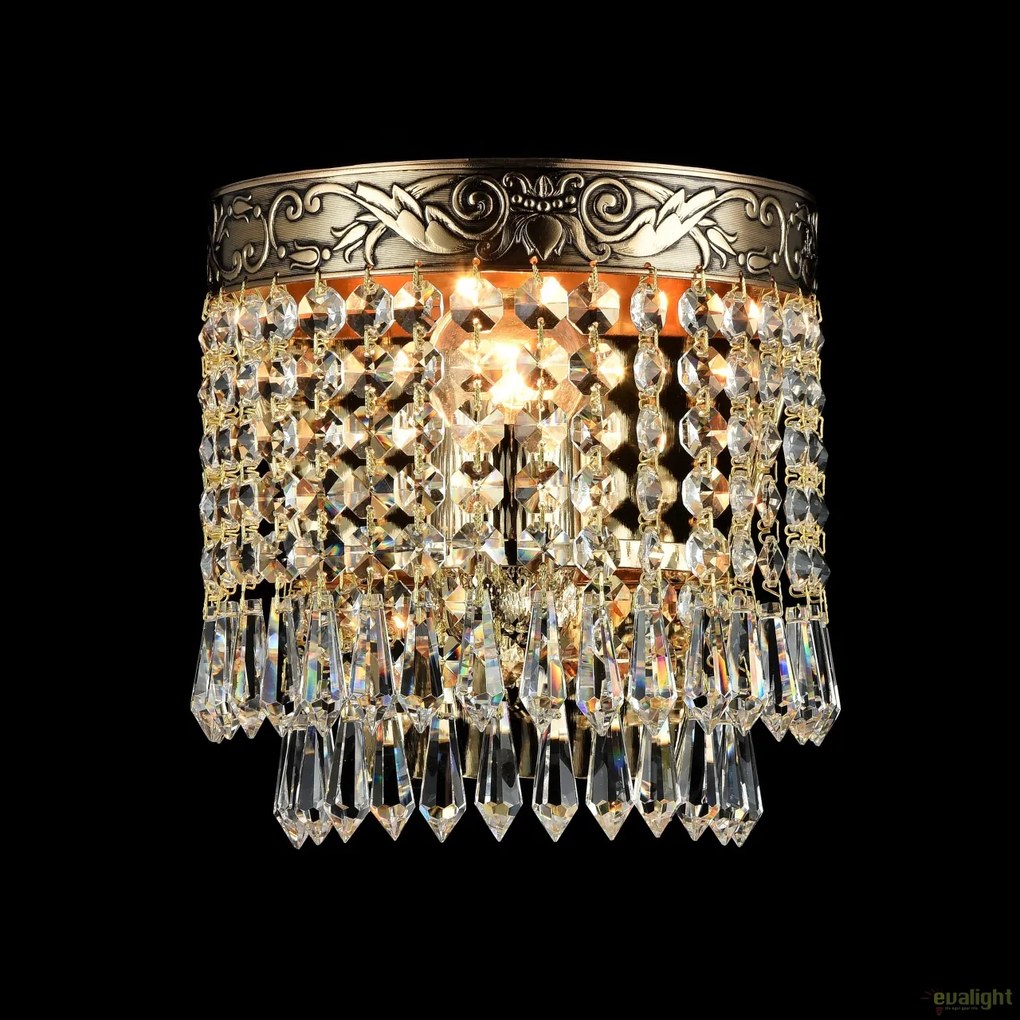 Aplica de perete cristal design elegant Palace auriu MYDIA890-WL-01-G