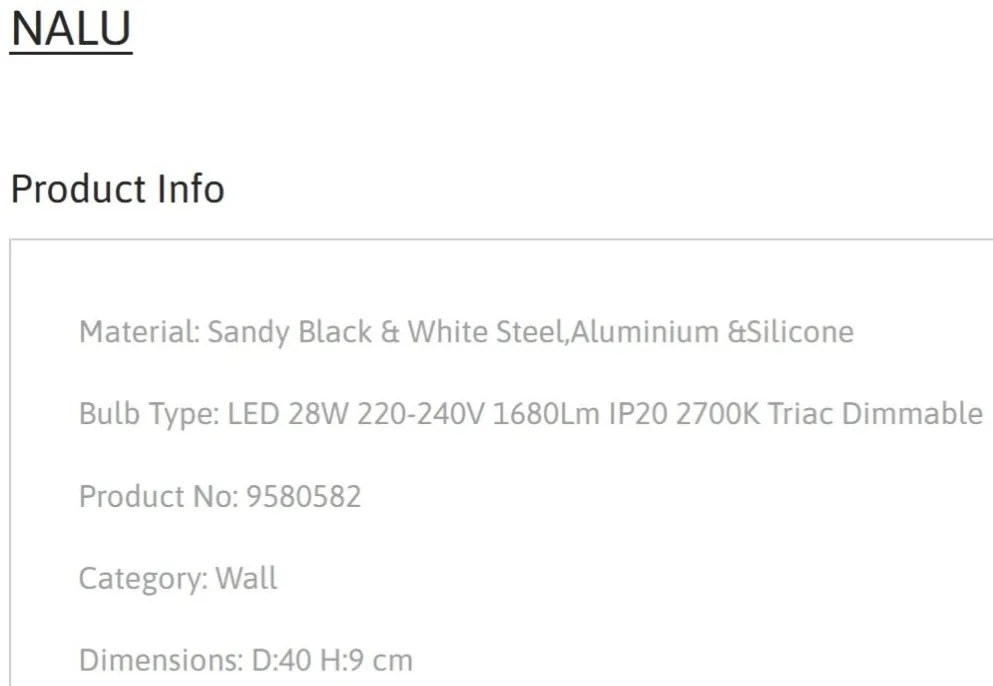 Aplica LED stil ambiental NALU diametru-40cm, 2700K NVL-9580582