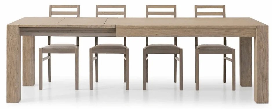 MASA FAVOLA - EXTENSIBILA FINISAJ STEJAR PERIAT - ALB PATINAT - 180 cm / 90 cm / 77 cm